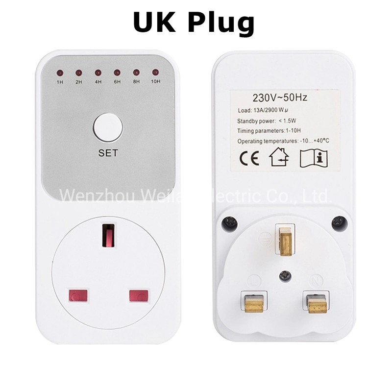 Mini LED 230V 16A 1h-10h Countdown Timer Switch Socket Outlet Plug-in Time Control for Kitchen