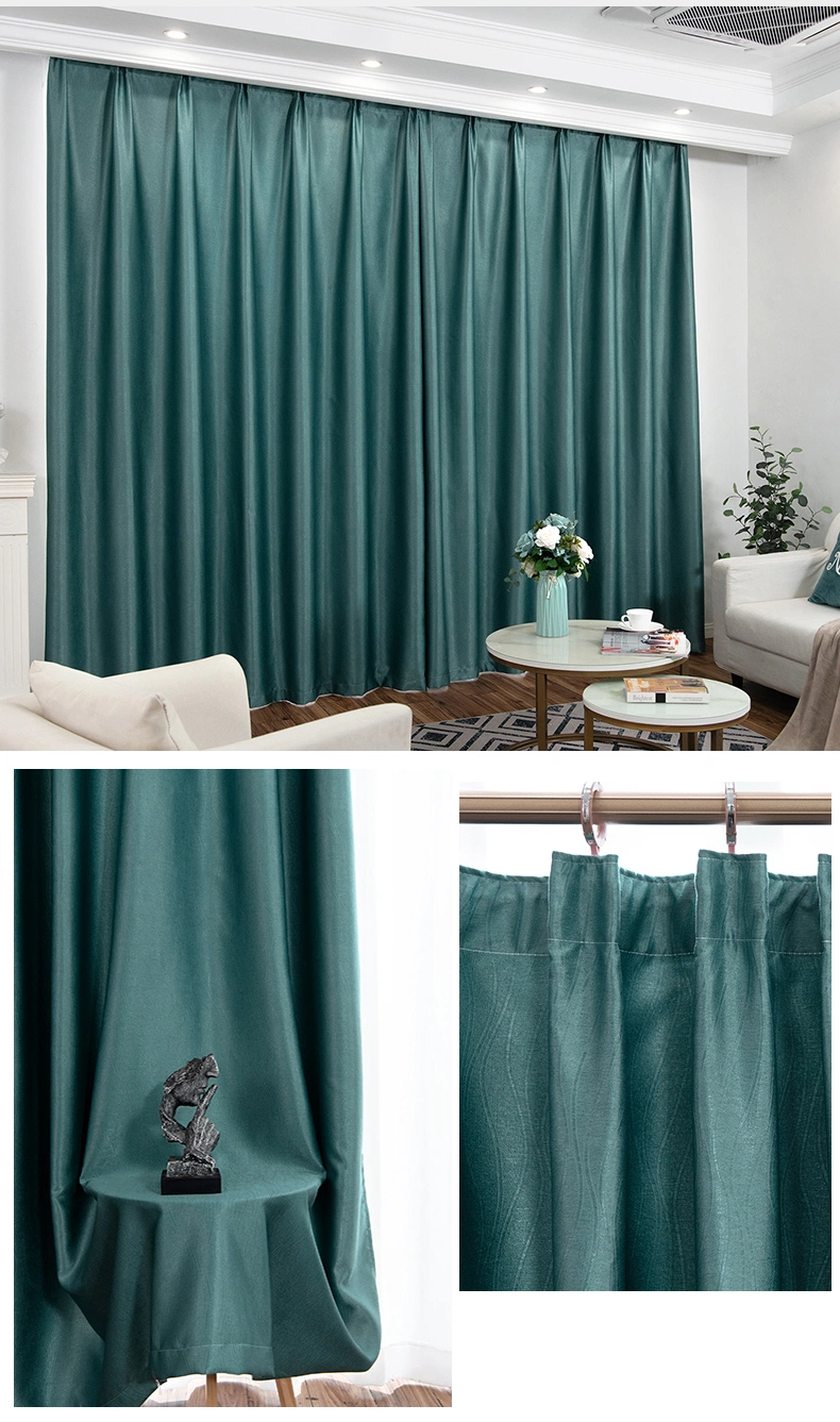 Simple Plain Color Wumei Velvet Electric Carving Curtain Cloth Dormitory Rental Room Blackout Curtain Wholesale