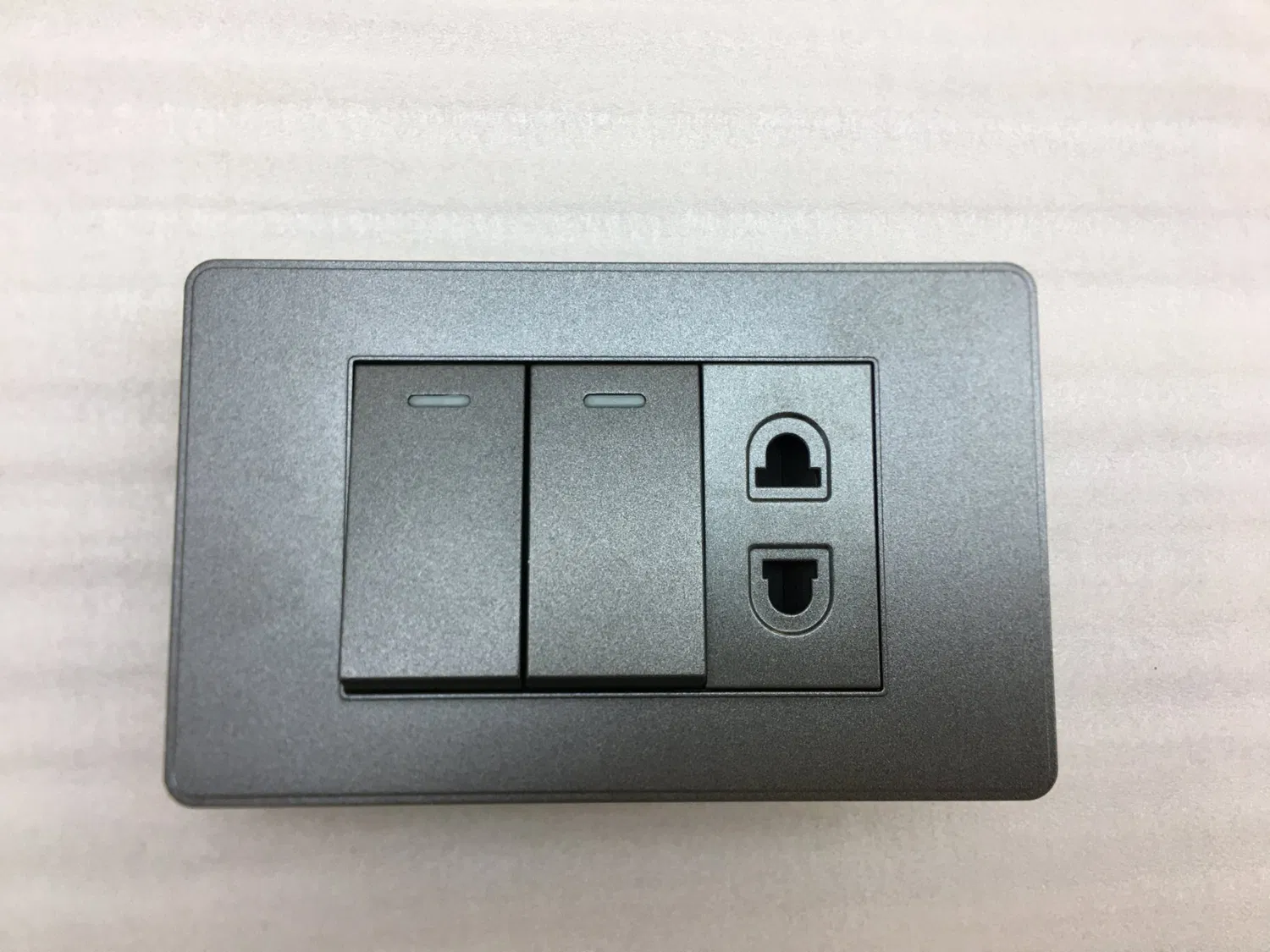 2-х групповой кулисный электрический настенный выключатель, 2-контактная розетка для Перу, Боливии, Таиланда, Вьетнама